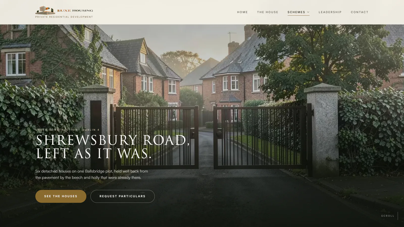 Luxe Housing Clarendon Residences Dublin website designed by Opulent Grow